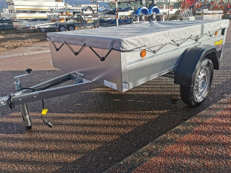 Remolque para equipaje TRELGO con rueda jockey y lona plana