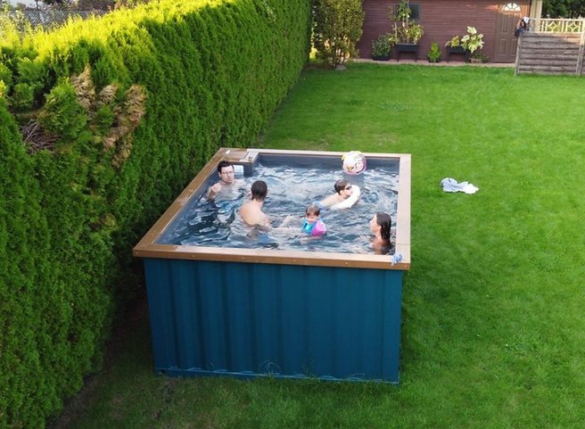 Piscina spa contenedor 3,0mx 2,5m con jacuzzi, paquete confort